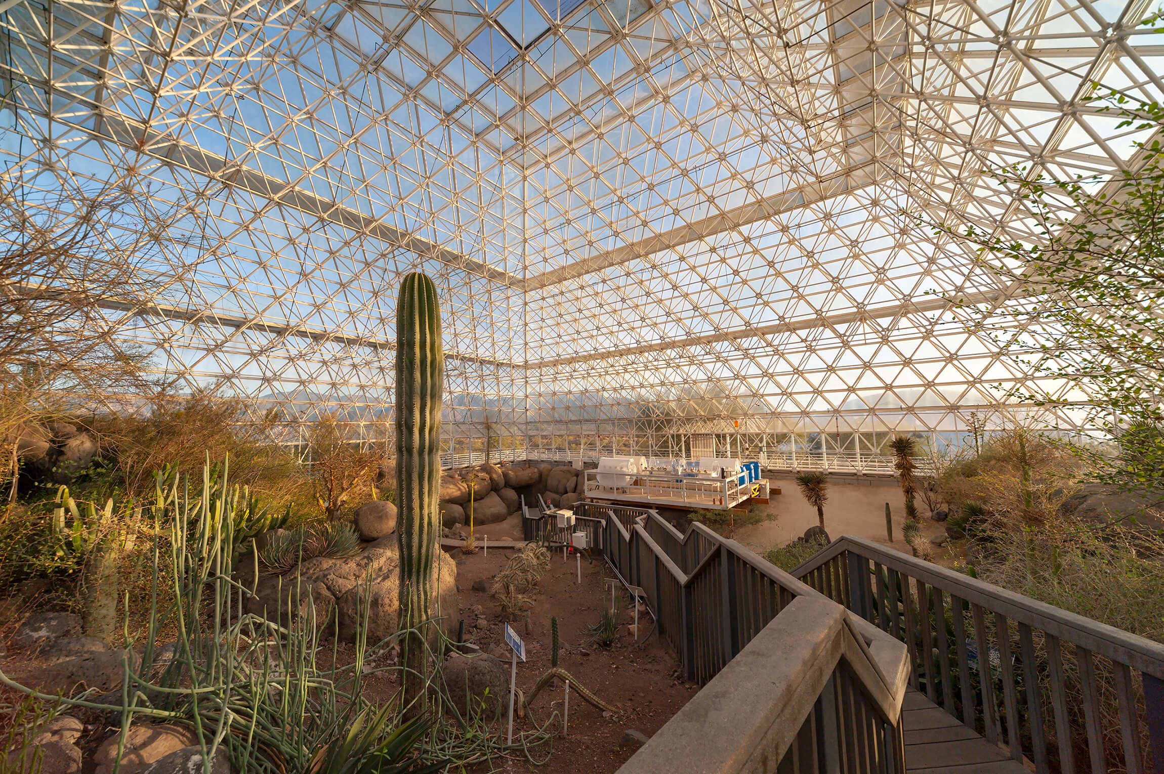 Life In A Bubble How We Can Fight Hunger Loneliness And Radiation - the desert biome of biosphere 2 is warm and arid